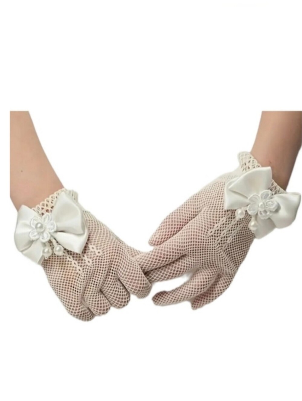Children's Lace Bow Gloves